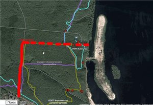 GPS трек вокруг лысой горы на карте