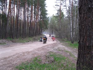 Между Рамонью и Маклоком встретили группу байкеров.