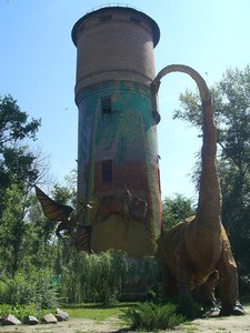 Лискинский парк с динозаврами