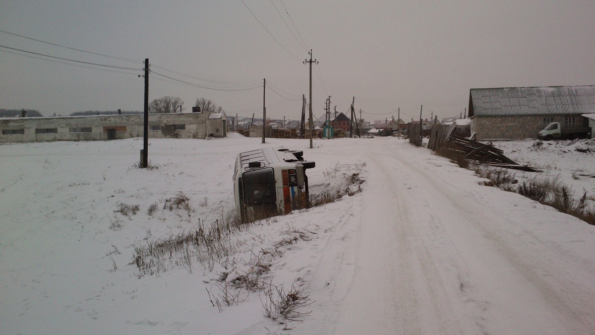 Пазик в кювете