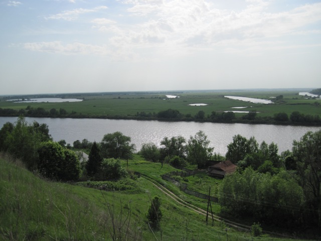 Вид с городища Старой Рязани.