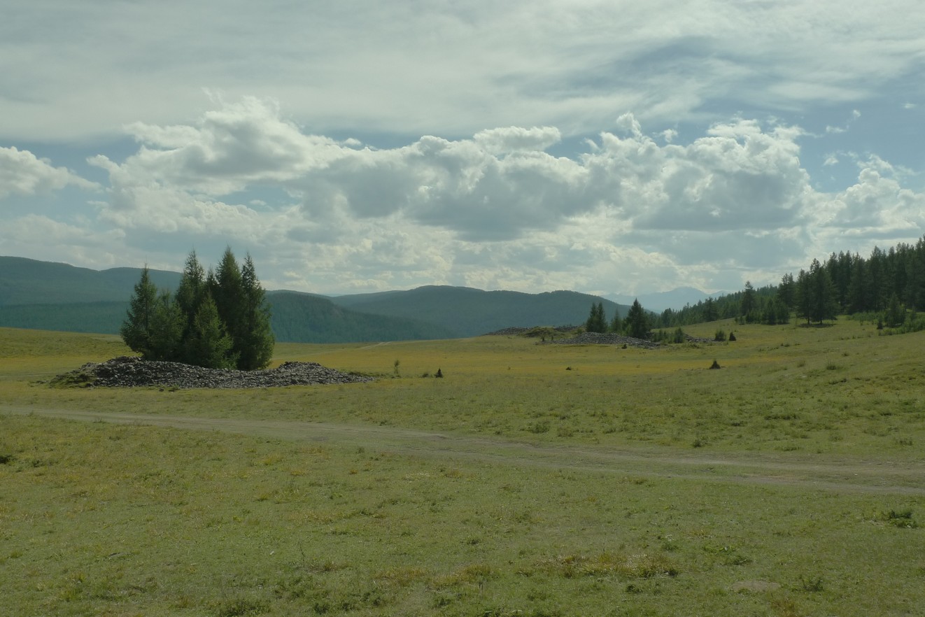 Верхние, большие курганы