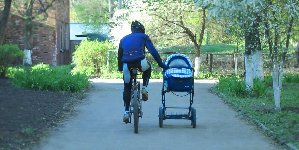 Biker`s baby